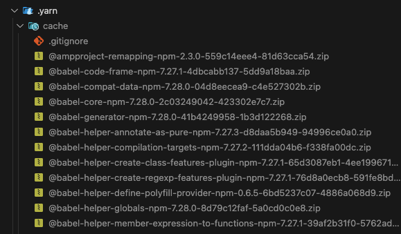 yarn cache
